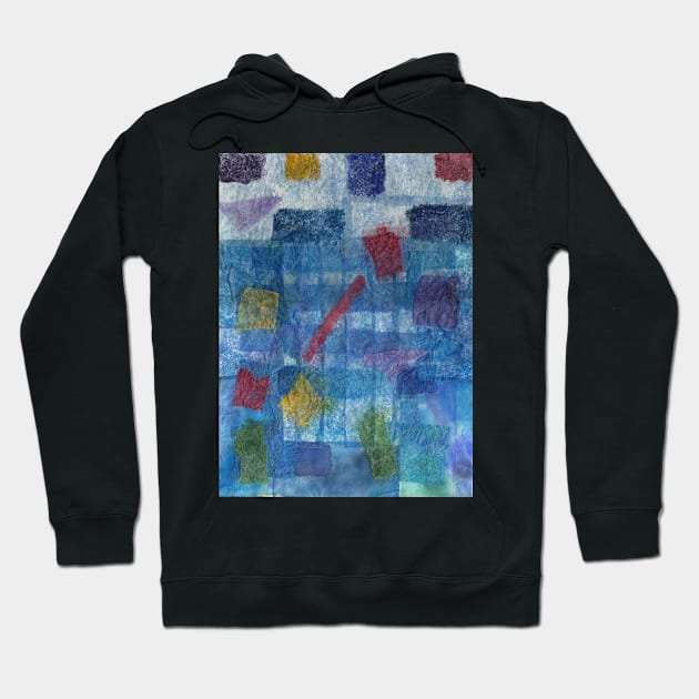 Scrabble, Anyone? A Re-Use, Repurpose Exercise abstract Collage Hoodie by ConniSchaf